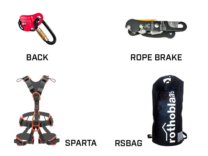 BASE KIT FOR WORK WITH DOUBLE ROPE | ROPE BASE | ROTHOBLAAS